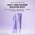 Arencia NAD+ Time-Rewind Booster Shot 30ml with 5% NAD+ Complex, Resveratrol and Peptides; graphic shows a 0.00 irritation test score.