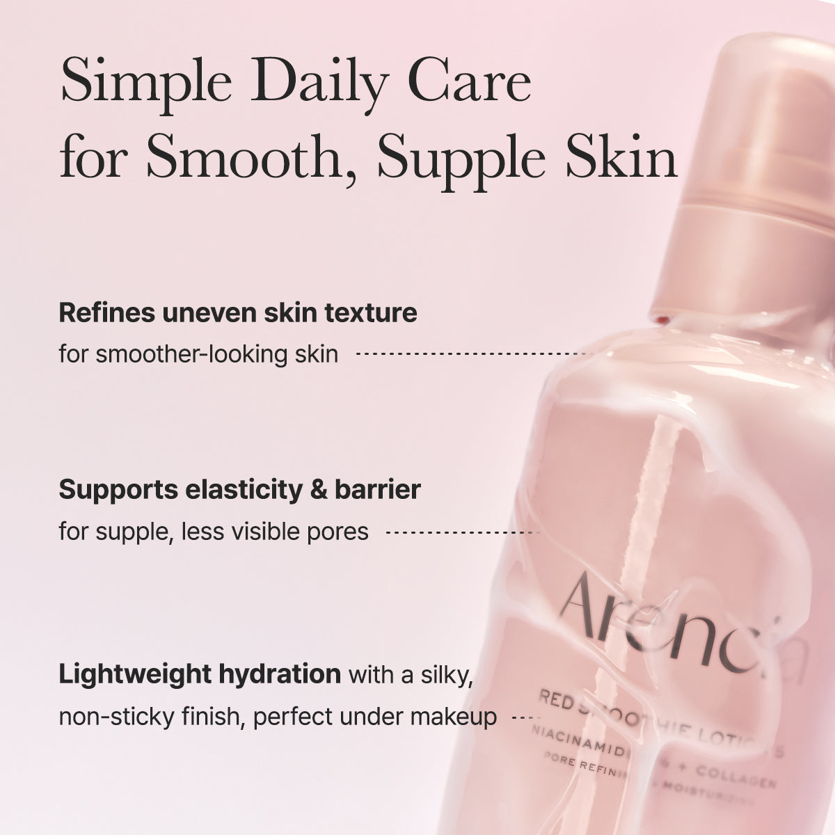 Red Smoothie Face Lotion Moisturizer 5, Niacinamide 5% & Collagen for daily bouncy, glowy skin care