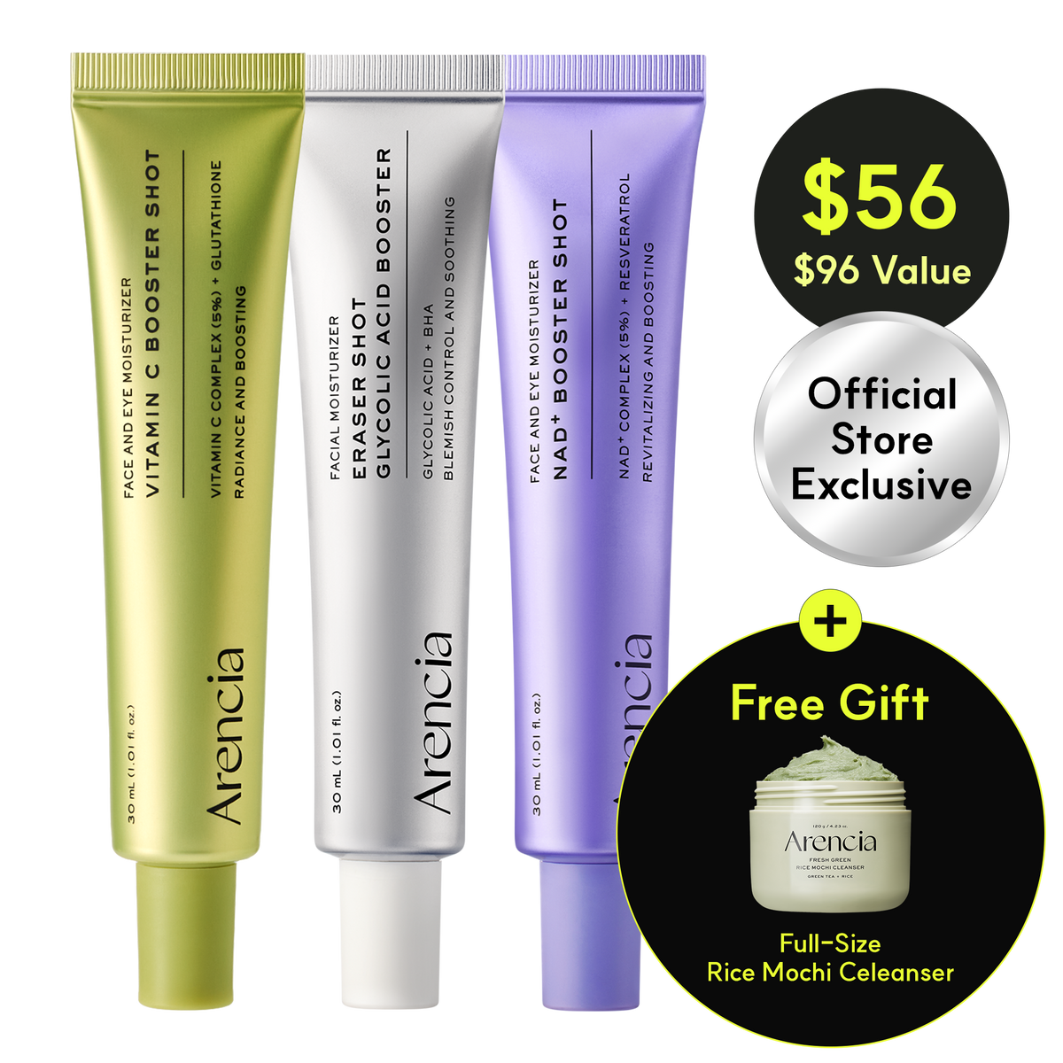 [-41%] Bestseller Booster Shot Trio + Free Cleanser