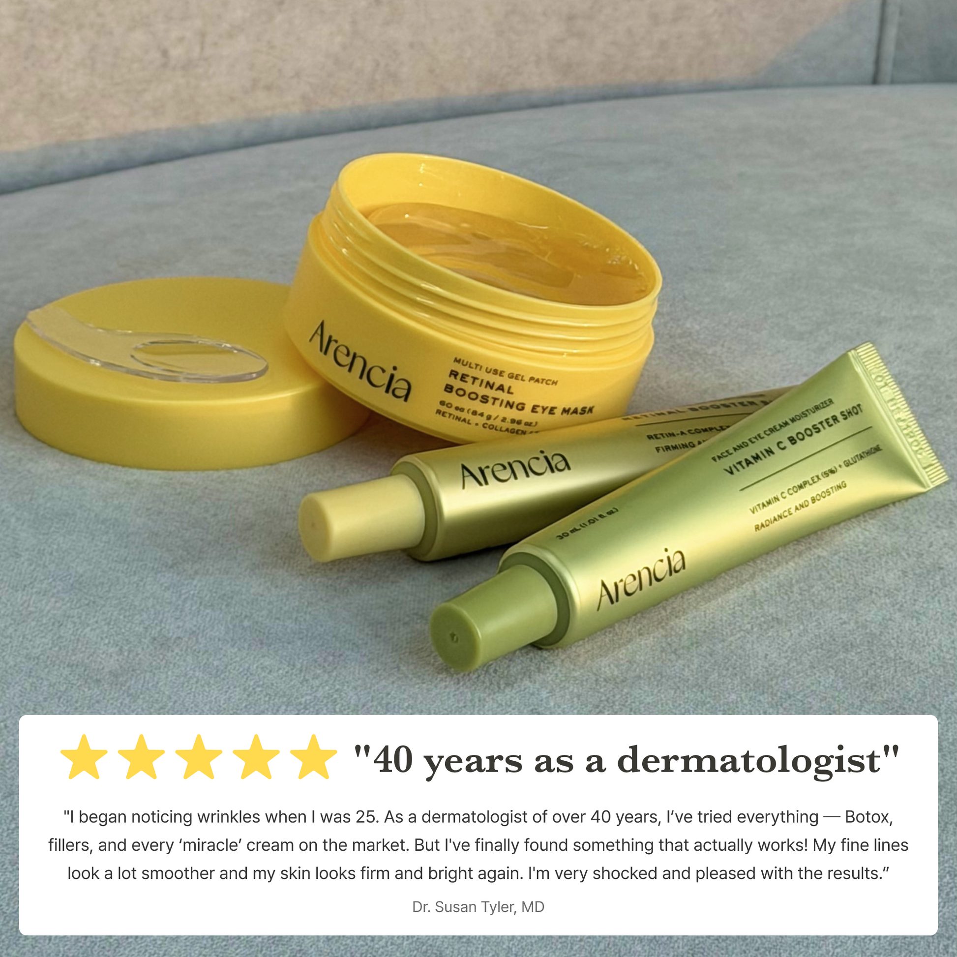 Reverse Aging Boosting Trio, Anti-Aging, Fine Lines Eraser, Vitamin C + Glutathione + Retinal + Caffeine + Peptides for Youthful Skin